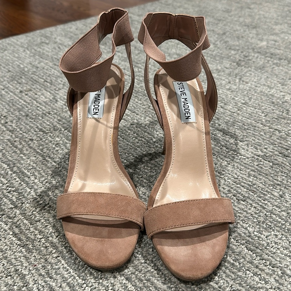 Steve Madden Fabric Pump with Ankle Strap